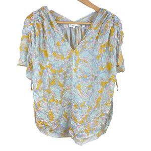 Vince Multicolor Blouse with Yellow Accents